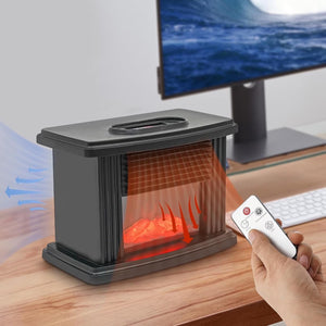 2026 Freestanding Indoor Fireplace Stove Heater Featuring Realistic 3D Flame Effect Adjustable Thermostat Portable Design for Smart Home