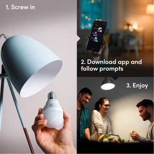 60-Watt Equivalent Smart 2-A19 LED Light Bulbs and 1-Switch Kit, Works with Alexa/Hey Google/Homekit Multi-Color(1-Pack)