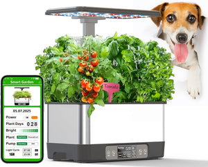 Hydroponics Growing System,Smart Indoor Herb Garden with Grow Light,8 Pods