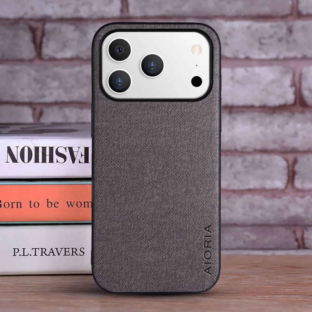 Case for Iphone 17 Pro Max 17 Air Coque Luxury Textile Leather Cover Fashion Phone Funda for Iphone 17 Pro Max Case Capa