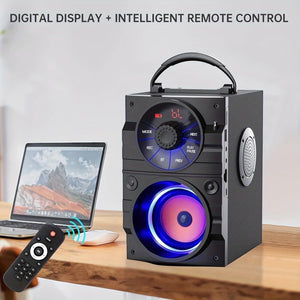 Portable Bluetooth Speaker, Bluetooth 5.3, Outdoor/Indoor Speaker Set,Dual Speakers, Subwoofer, Home Sound Package, with Dual Wireless Microphones,Remote Control,For Home, Camping, Travel