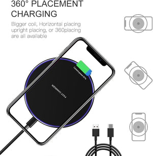 Revolutionary 20W Fast Wireless Charging Pad - Perfect for iPhone 17/17 Pro, Samsung Galaxy S25/S24, Google Pixel, and More!