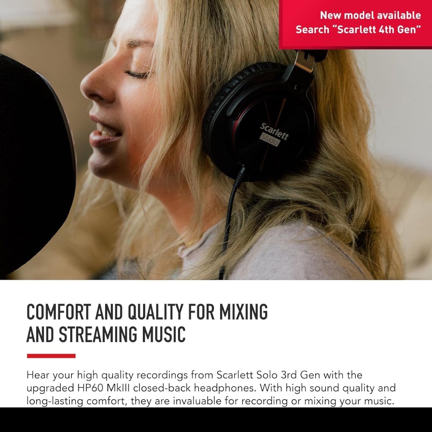 Scarlett Solo Studio 3Rd Gen USB Audio Interface Bundle for the Guitarist, Vocalist or Producer with Condenser Microphone and Headphones for Recording, Songwriting, Streaming and Podcasting