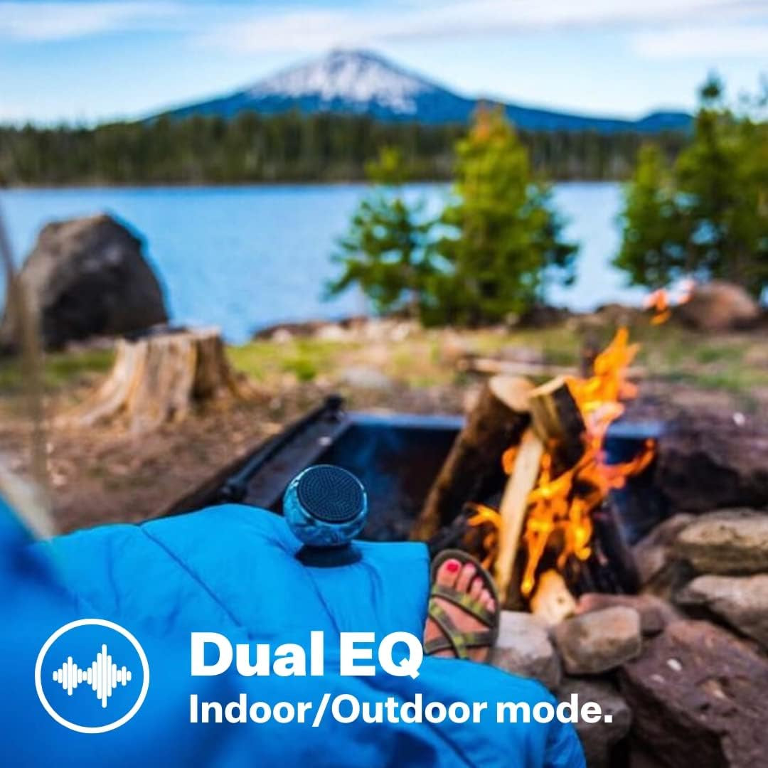 – Bluetooth Speaker-Waterproof, Durable W/Built-In Storage (2,000 Songs) - Dual Wireless Speaker Pairing – Portable Bluetooth Speaker - Barnacle Pro Outdoor Speaker - Manta Ray Black