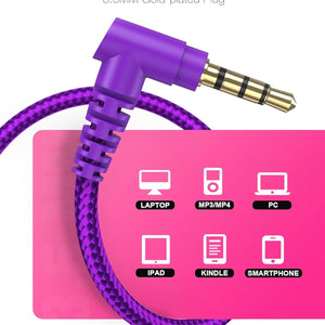 I41 Kids Headphones, Headphones for Kids Children Girls Boys Teens Foldable Adjustable on Ear Headphones with 3.5Mm Jack for Smartphones Computer MP3/4 Kindle School Travel Tablet (Purple/Red)