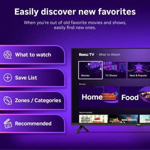 Roku 40" Select Series 1080P Full HD Smart Roku TV with Roku TV Remote: Streaming, Apple Airplay, 3 HDMI Ports