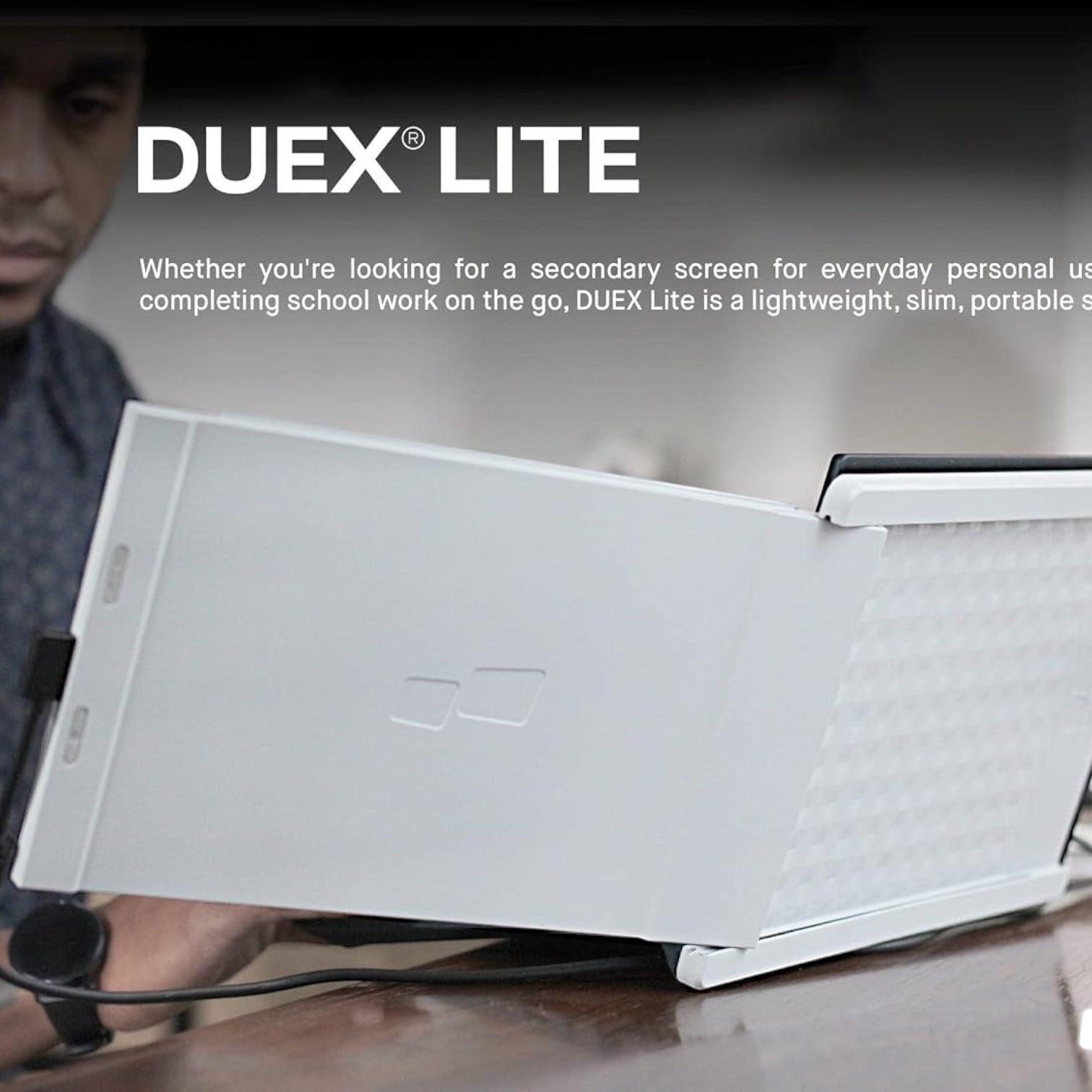 Lite Mobile Pixels Portable Monitor for Laptops 12.5" Full HD IPS Screen,Usb C Mobile Monitor Extender,Plug and Play,Any Laptops Compatible (White)