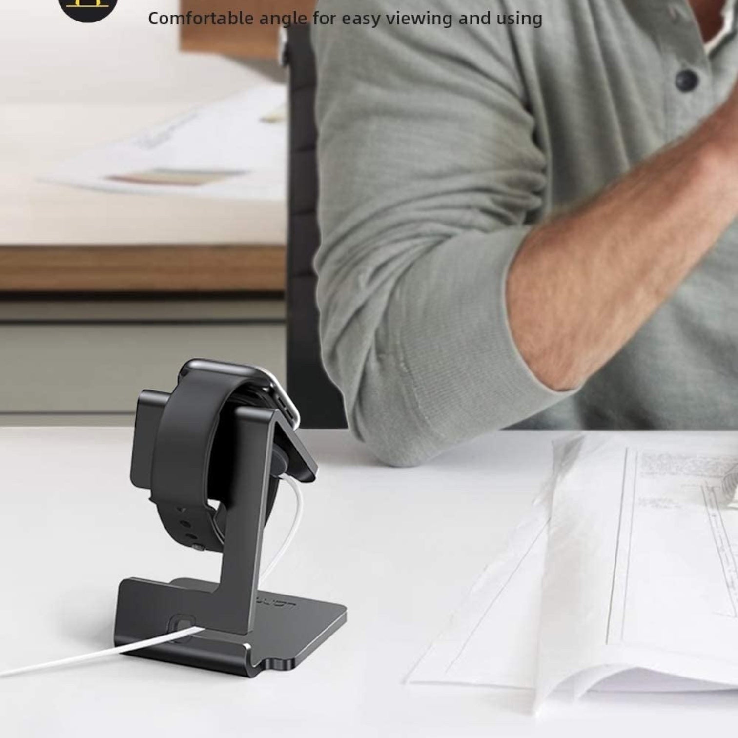 Watch Stand for Apple Watch Magnetic Fast Charger - Desk Charging Stand Holder Dock for Apple Iwatch Series SE3 SE2 Ultra 3, Series 11 10 9 8 7 6 5(49Mm 46Mm 45Mm 44Mm 42Mm 41Mm 40Mm 38Mm)