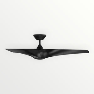Zephyr 52 In. Smart Indoor/Outdoor Matte Black Standard Ceiling Fan Downrod Mount 4CCT Integrated LED with Remote