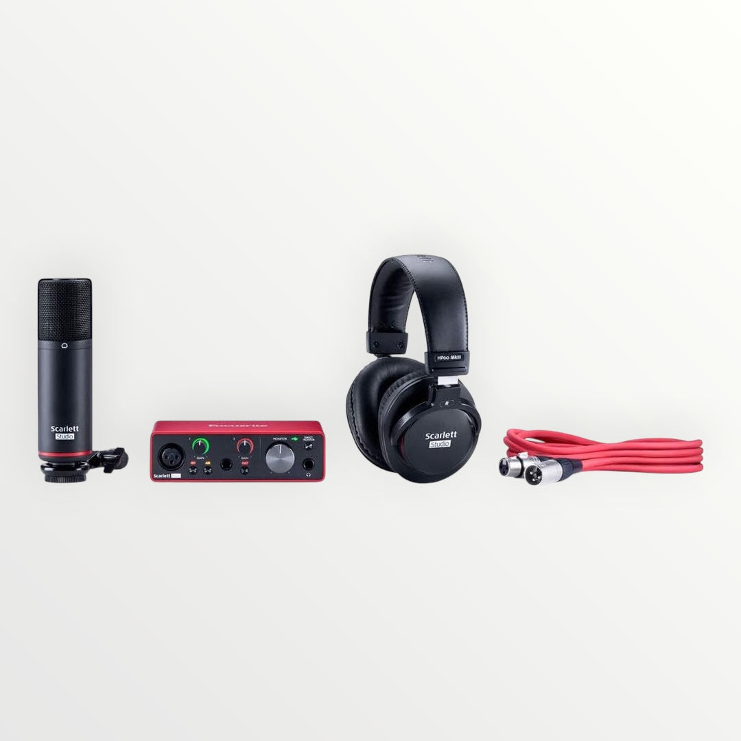 Scarlett Solo Studio 3Rd Gen USB Audio Interface Bundle for the Guitarist, Vocalist or Producer with Condenser Microphone and Headphones for Recording, Songwriting, Streaming and Podcasting