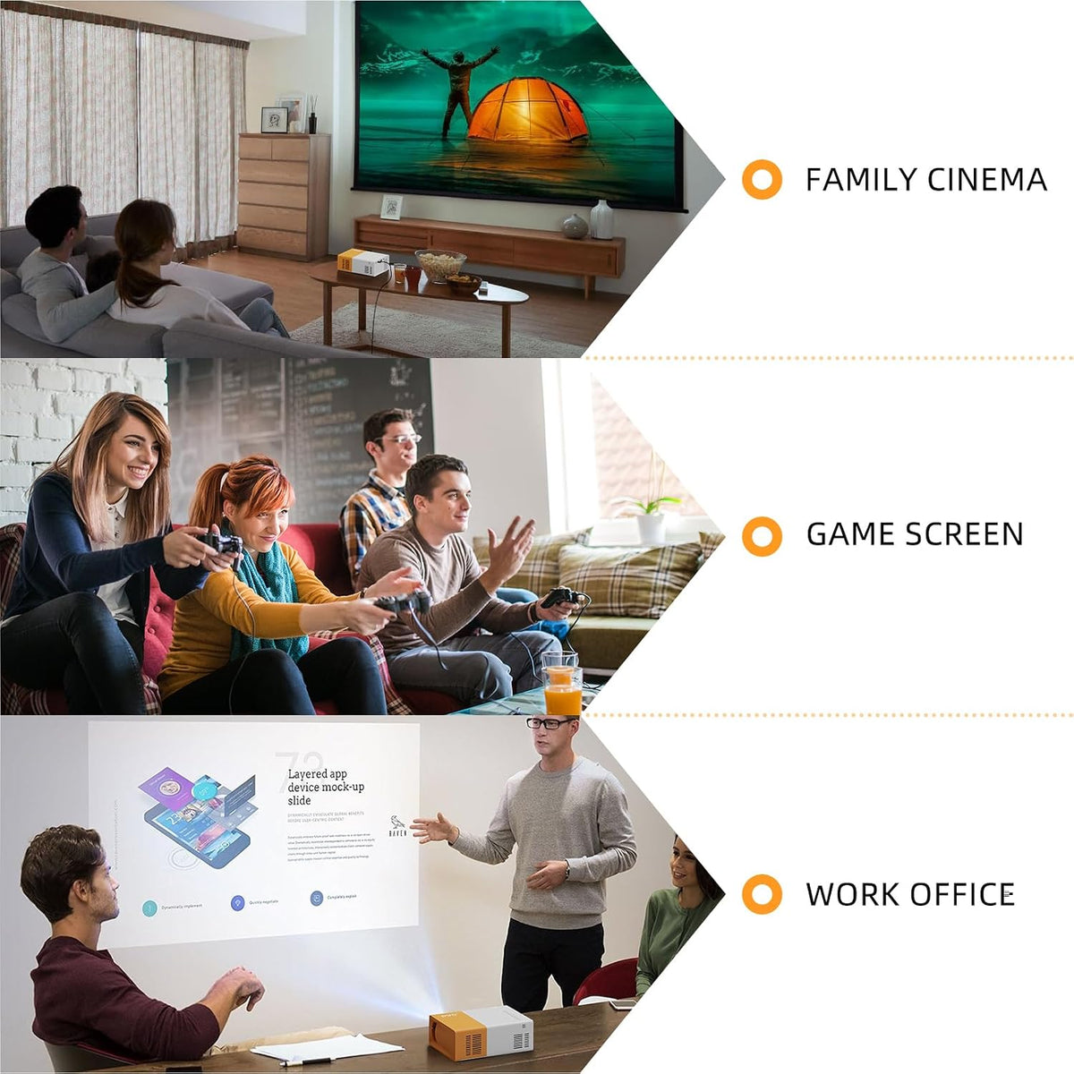 Mini Projector Wifi Portable Movie Projector Phone