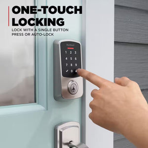 Aura Reach Satin Nickel Bluetooth + Matter over Thread Enabled Smart Lock Deadbolt with Smart Home Integration