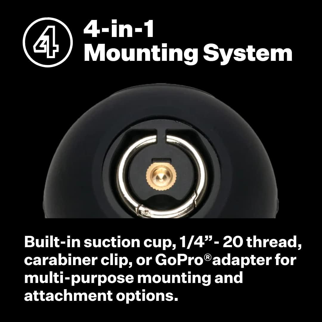 – Bluetooth Speaker-Waterproof, Durable W/Built-In Storage (2,000 Songs) - Dual Wireless Speaker Pairing – Portable Bluetooth Speaker - Barnacle Pro Outdoor Speaker - Manta Ray Black