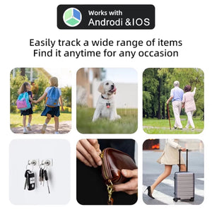 Smart Anti-Lost Bluetooth GPS Tracker Tag Locator for Car Keys and Pets Compatible with Android & Ios