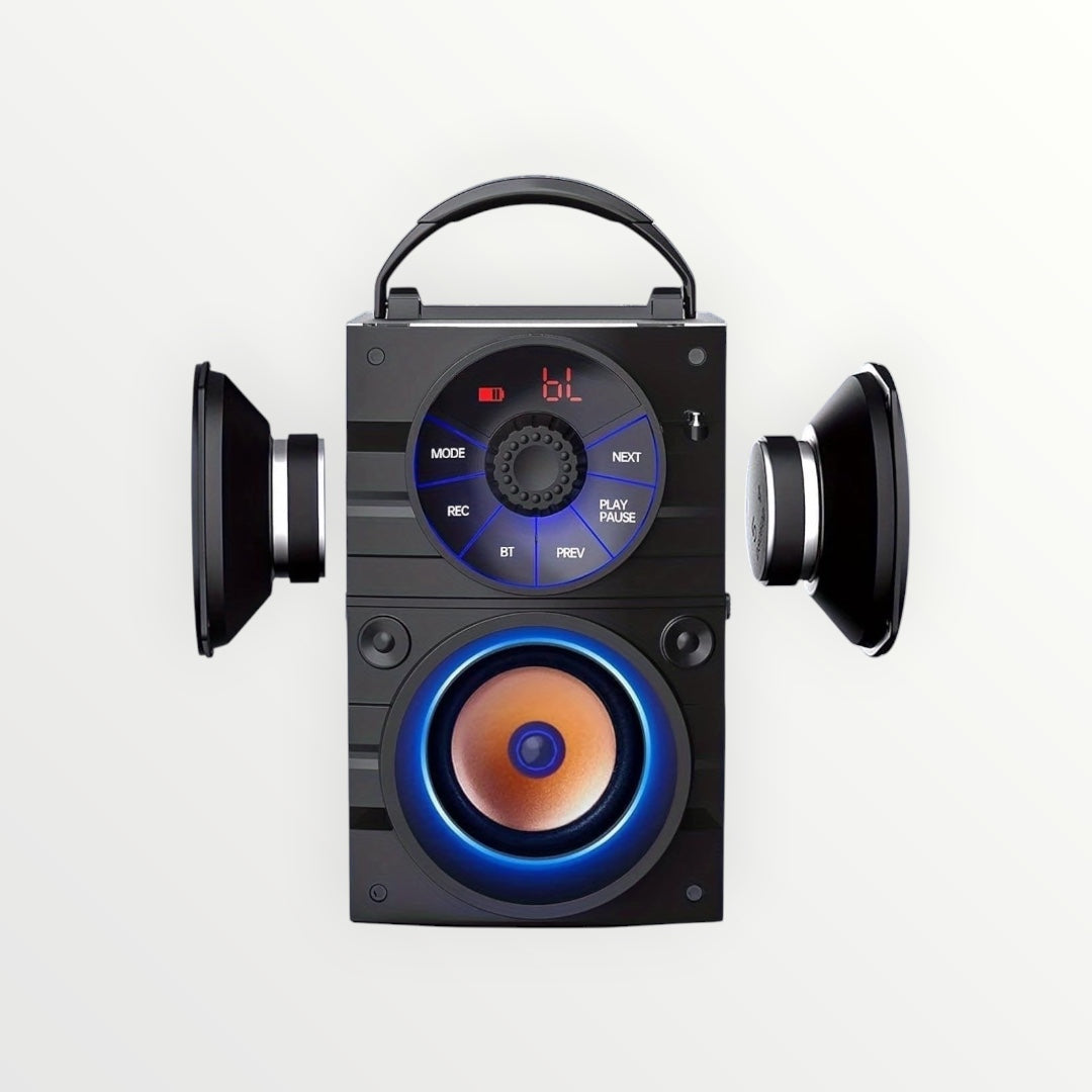 Portable Bluetooth Speaker, Bluetooth 5.3, Outdoor/Indoor Speaker Set,Dual Speakers, Subwoofer, Home Sound Package, with Dual Wireless Microphones,Remote Control,For Home, Camping, Travel