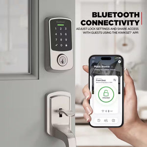Aura Reach Satin Nickel Bluetooth + Matter over Thread Enabled Smart Lock Deadbolt with Smart Home Integration