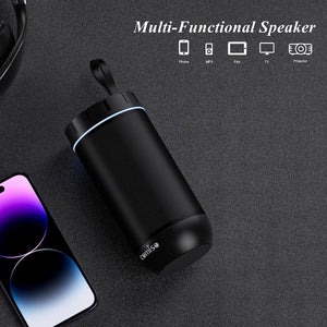 Bluetooth Speaker, IP65 Waterproof Portable Speaker with 360° HD Stereo Sound, Punchy Bass, TWS Pairing, 24H Playtime, Wireless Speakers for Home/Outdoor/Camping/Beach, Gifts for Unisex
