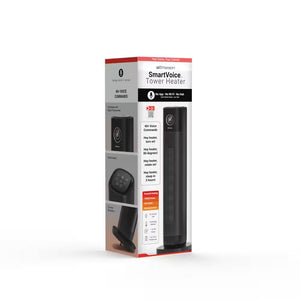 Smartvoice 1500-Watt 32 In. Black Electric Ceramic Tower Space Heater, 40 plus Voice Commands, No APP, No WIFI, 200FR