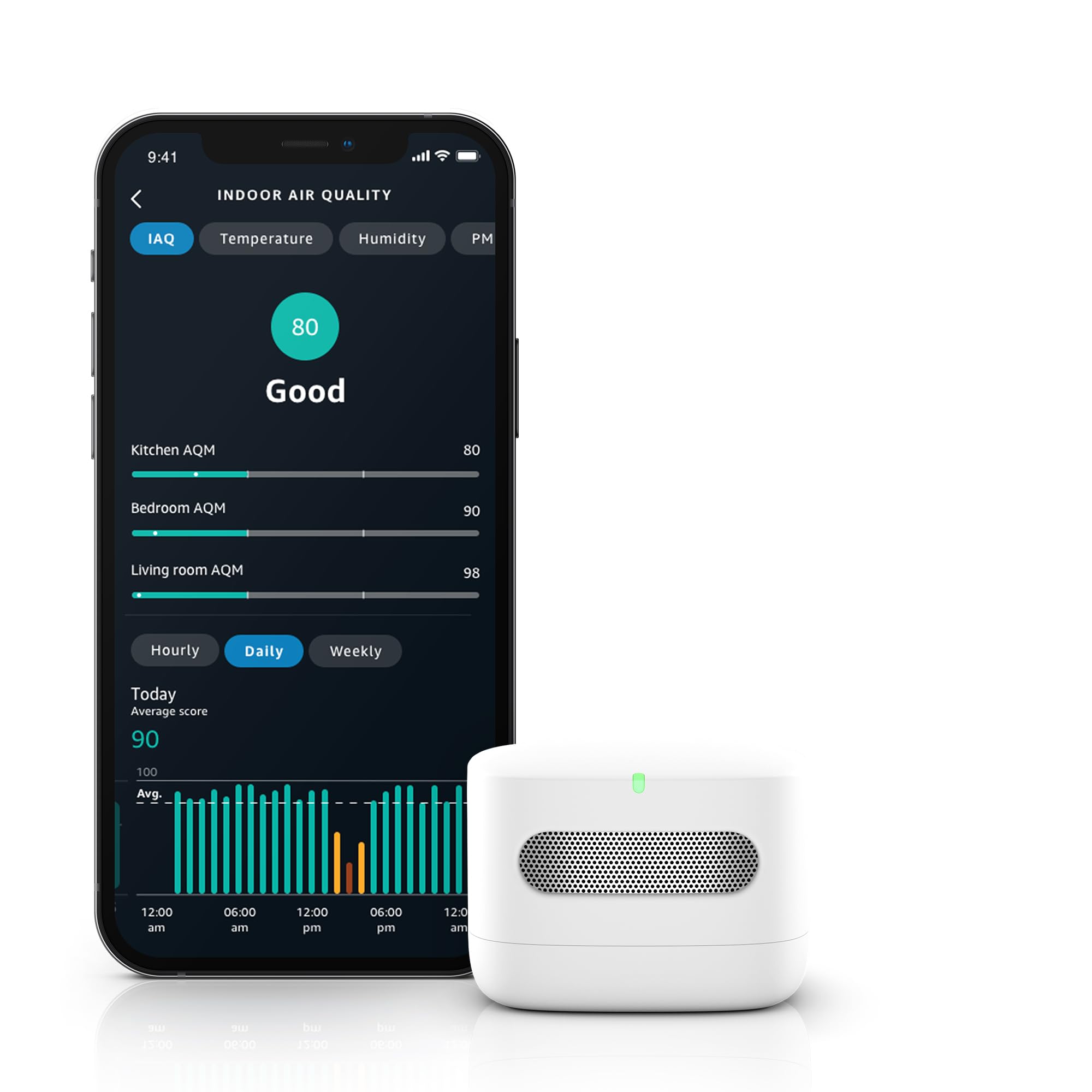 Amazon Smart Air Quality Monitor – Know your air, Works with Alexa