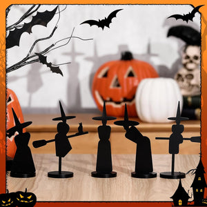 5 Pcs Halloween Decorations Indoor Gothic Witch Figurines Set