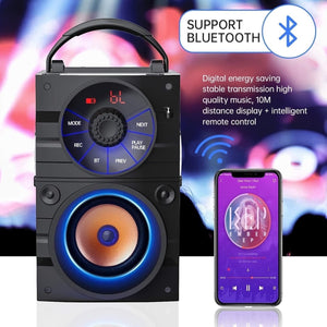 Portable Bluetooth Speaker, Bluetooth 5.3, Outdoor/Indoor Speaker Set,Dual Speakers, Subwoofer, Home Sound Package, with Dual Wireless Microphones,Remote Control,For Home, Camping, Travel