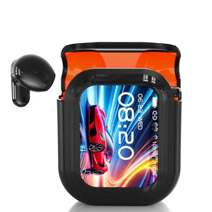HTC NE20 Translation Bluetooth Earbuds with LED Touchscree In-Ear Earphones for Sports HD Stereo Sound Waterproof IPX4