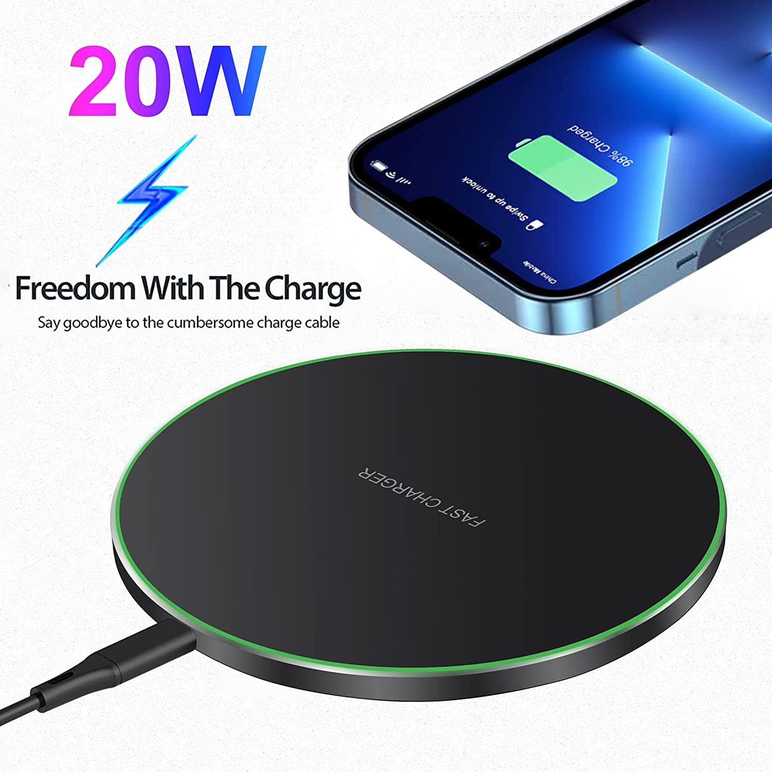 Revolutionary 20W Fast Wireless Charging Pad - Perfect for iPhone 17/17 Pro, Samsung Galaxy S25/S24, Google Pixel, and More!
