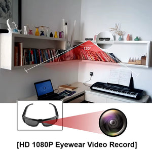 1080P HD Mini Camera Glasses Portable Camera DVR Video Recorder Outdoor Sports Camera Recorder Wearable Bike Smart Sunglasses