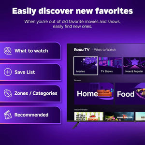 Roku 50" Select Series 4K HDR Smart Roku TV with Roku TV Remote