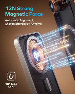 Qi2 Magnetic Power Bank, 10000Mah Everyday Portable Charger