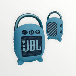 Silicone Cover Case for JBL Clip 4 Portable Bluetooth Speaker, Protective Carrying Case for JBL Clip 4 Portable Bluetooth Speaker Stand up Holder (Blue)