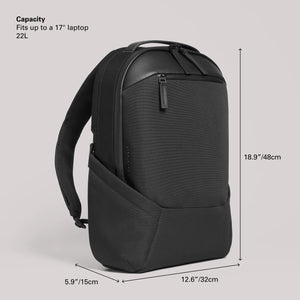 Elevate Your Travel Experience with the Apex 3.0 22L Premium Ergonomic Water-Resistant Laptop Backpack in Sleek Black