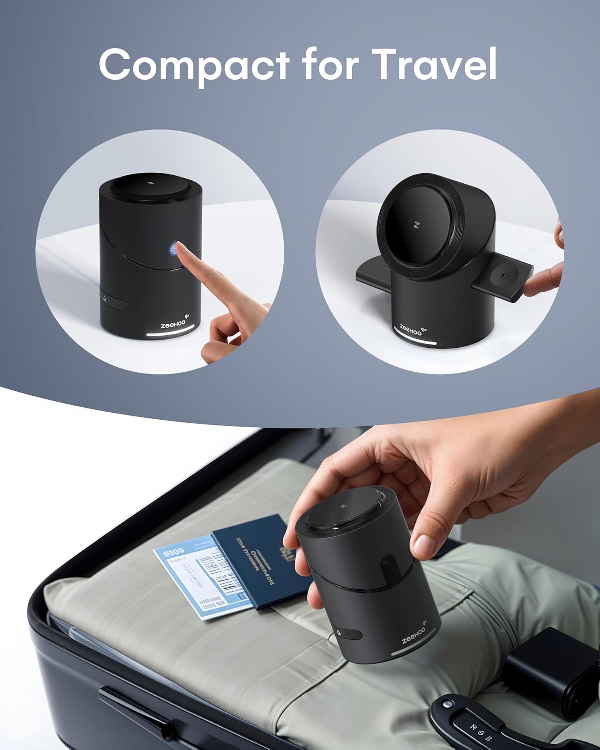 3 in 1 Charging Station for Apple Devices, Mag-Safe Charger Stand, Qi2 15W Auto-Rotating Wireless Charger for Iphone 16/15/14/13/12 Series& Airpods& Iwatch(Black)