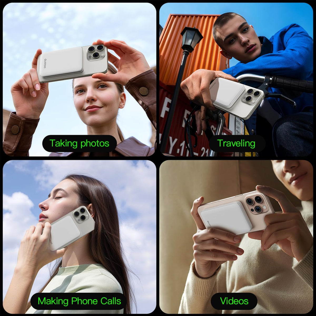 For Magsafe Portable Charger, 5000Mah Slim Wireless Magnetic Power Bank