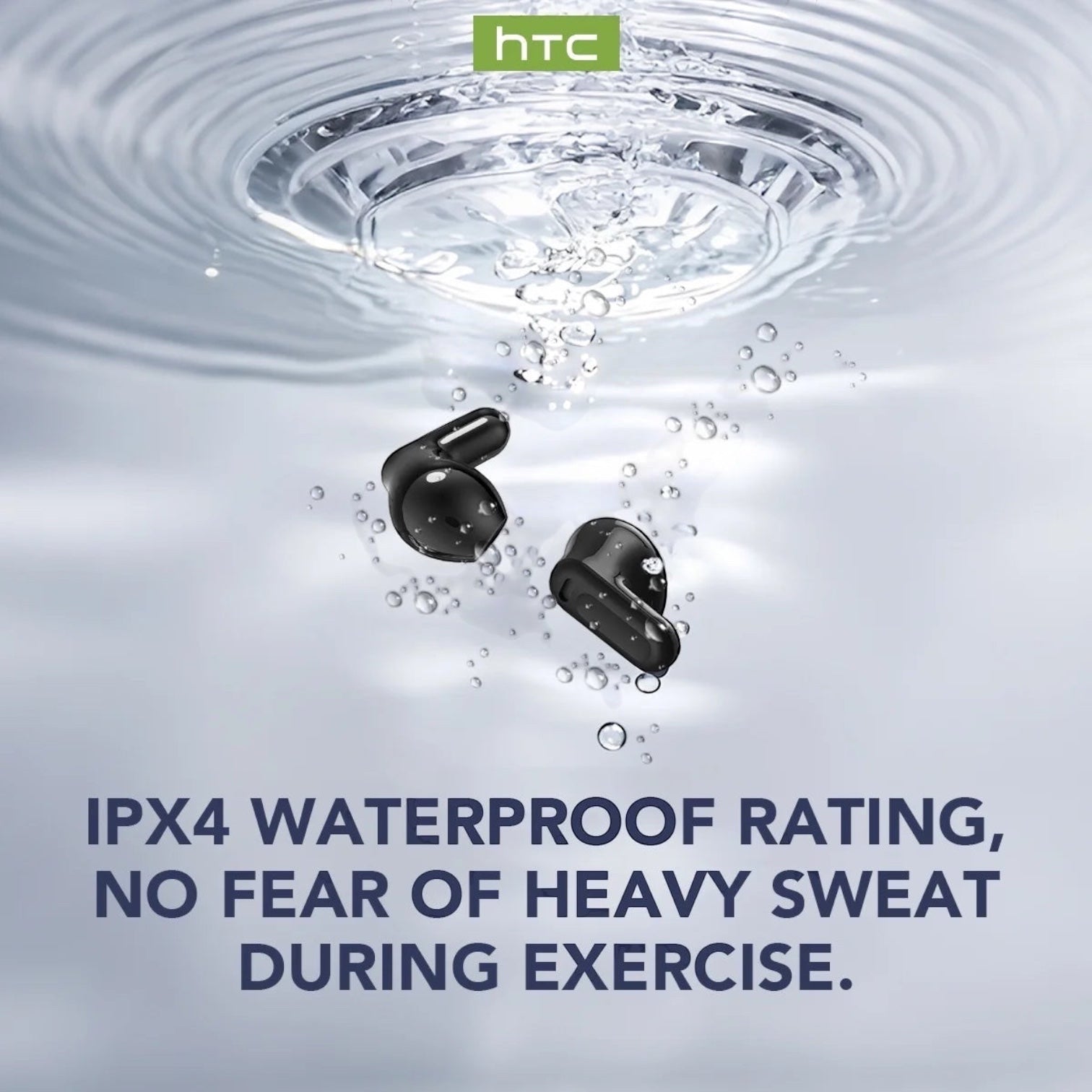 HTC NE20 Translation Bluetooth Earbuds with LED Touchscree In-Ear Earphones for Sports HD Stereo Sound Waterproof IPX4