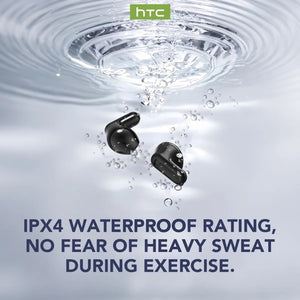 HTC NE20 Translation Bluetooth Earbuds with LED Touchscree In-Ear Earphones for Sports HD Stereo Sound Waterproof IPX4