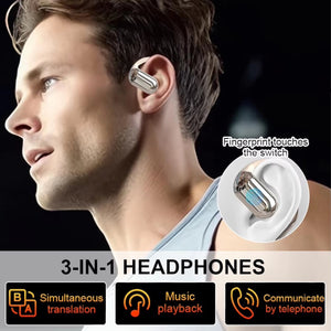 3-In-1 AI Translator Earbuds 144 Languages Noise Cancelling Bluetooth 5.3 Headset Instant Translator Smart Voice Real Time ﻿