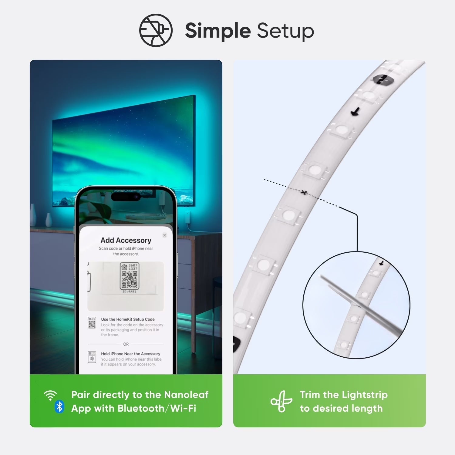 Essentials Matter LED Light Strip, RGBW, 16.4 Ft (1 Piece Strip Unit), Indoor Use
