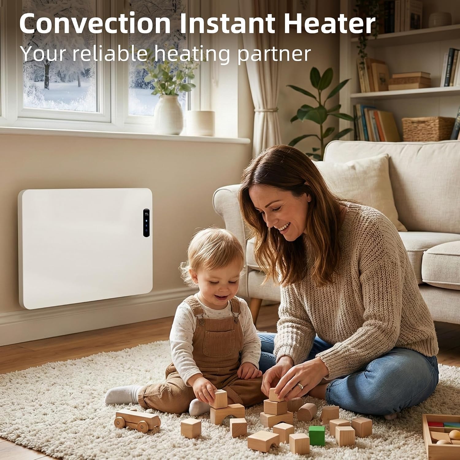 Wall Convection Space Heater Panel, Smart Wifi Heater for Indoor Use