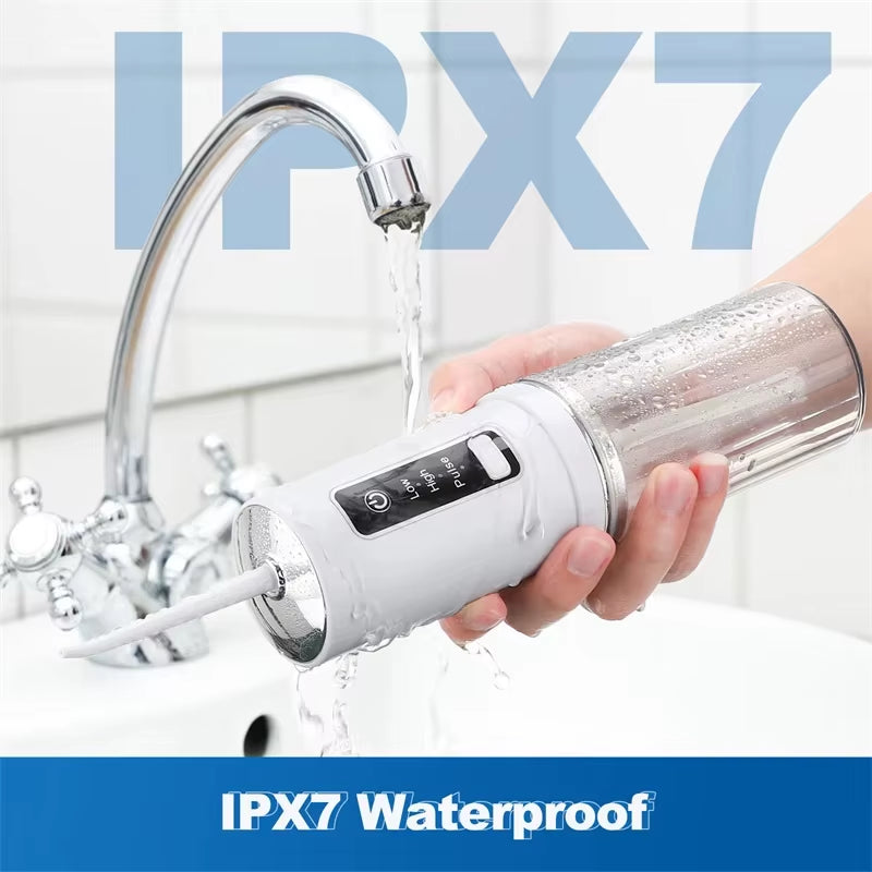 Experience Ultimate Oral Care with the Youpin Electric Oral Irrigator - Portable, Waterproof Water Flosser with 4 Nozzles for a Fresh Smile!