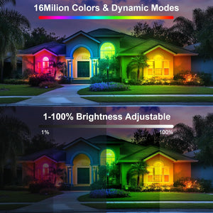 2 Pack 50W 2.4G Remote Control RGB Wall Washer Light, RGB Light Bar with Remote Control & APP Control, for Birthday Party, Garden Lighting, Wall Display, Hotel, Building, Commercial Lighting