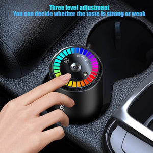 Car Air Freshener, Smart Car Air Freshener, Car Diffuser with 50 ML (1.7Oz) Capacity Multi-Fragrance Music Syncing Light, Auto On/Off