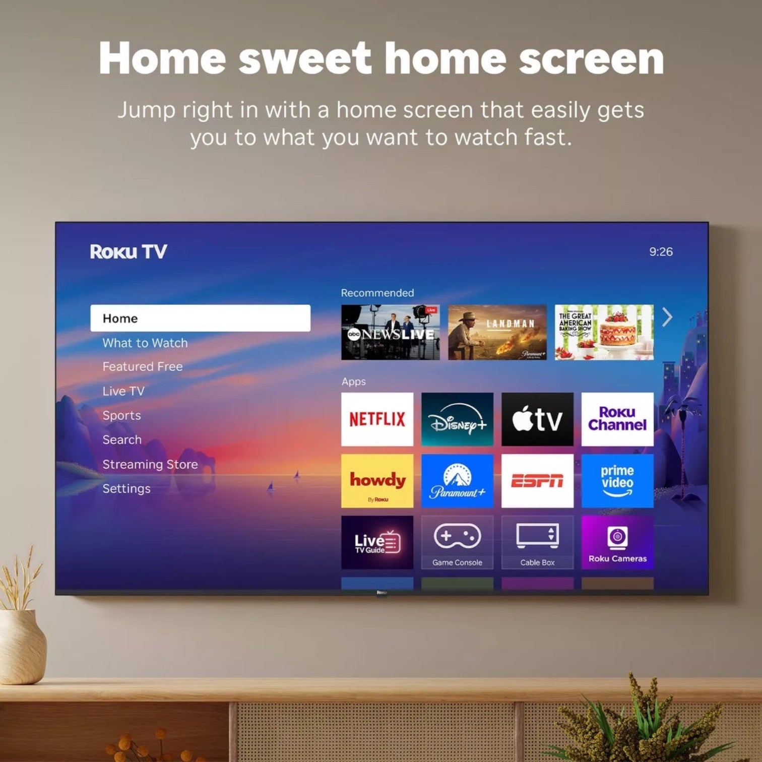 Roku 65" Select Series 4K HDR Smart Roku TV with Roku TV Remote: LED, Wi-Fi, HDMI