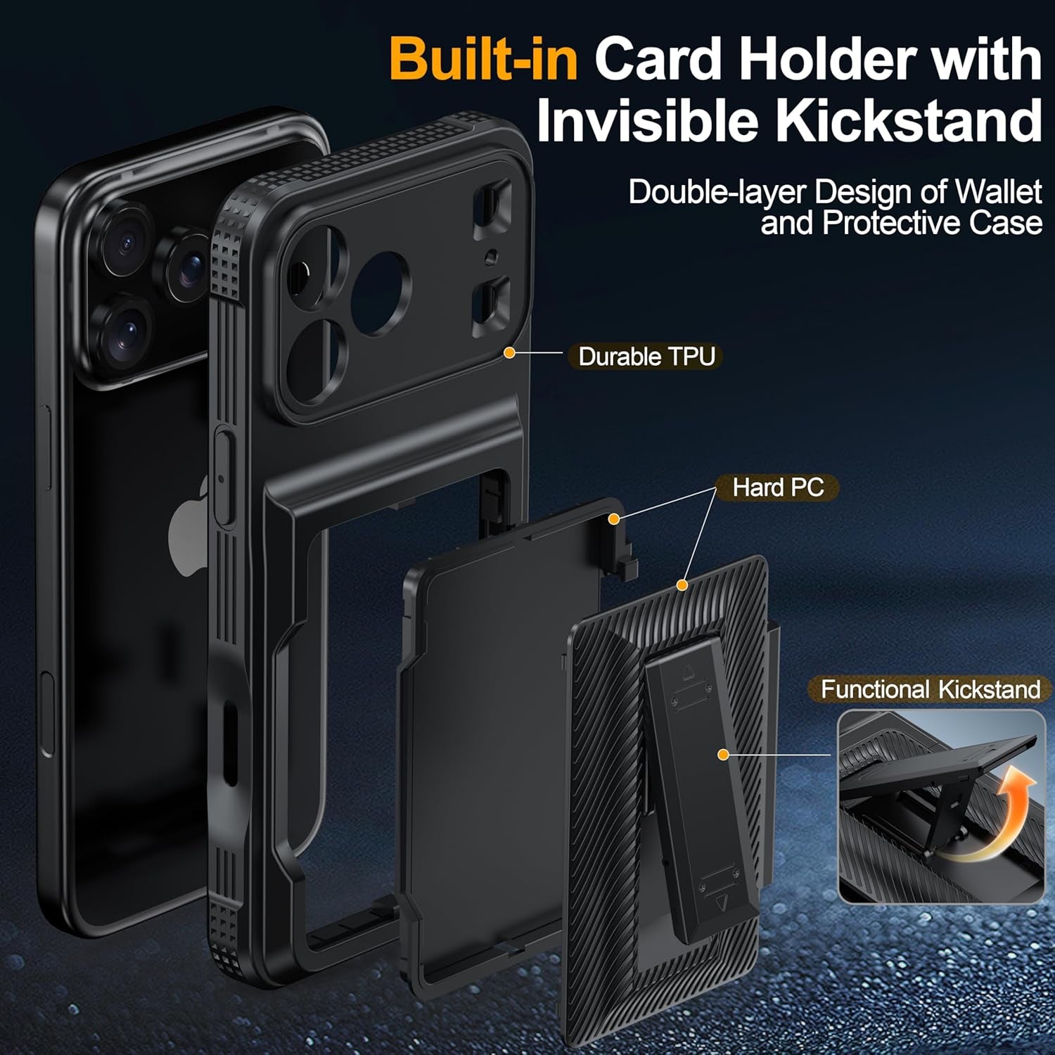 Ultimate iPhone 17 Pro Max Wallet Case: RFID Blocking, Kickstand, Privacy Screen, and Military Drop Protection