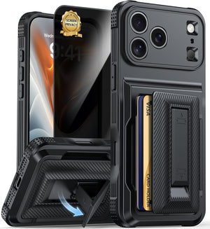 Ultimate iPhone 17 Pro Max Wallet Case: RFID Blocking, Kickstand, Privacy Screen, and Military Drop Protection
