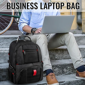 Large Backpack for Men, Extra Large Laptop Backpacks for Men Women, Water Resistant Travel Backpack Airline Approved Business Work Bag Fits 17 Inch Computer, Black