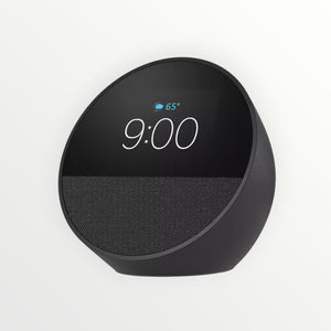 Echo Spot Smart Alarm Clock with Vibrant Sound plus Alexa, Black