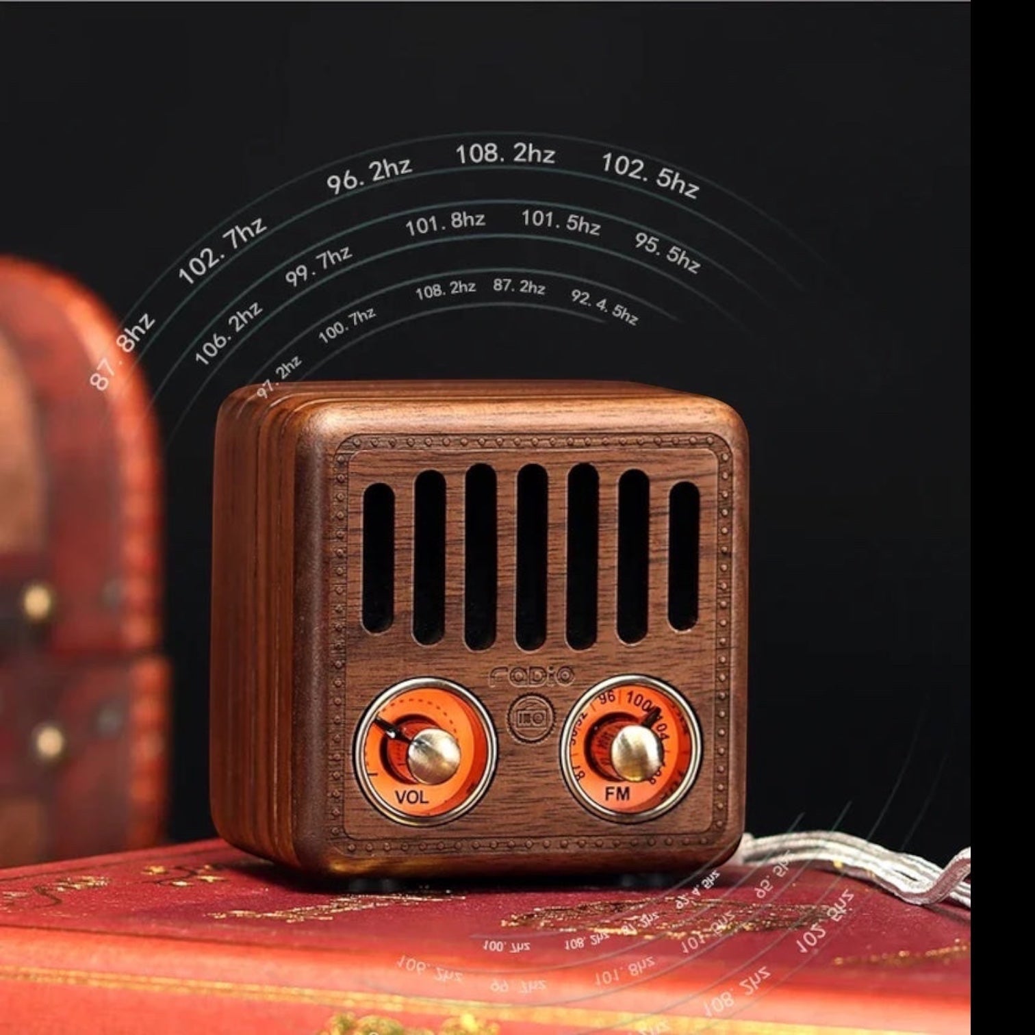 Retro Classic Mini Portable Rechargeable FM Radio Bluetooth Speaker Support TF Card Play Music