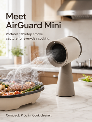 AirGuard Mini polymer fume separation system and portable kitchen design