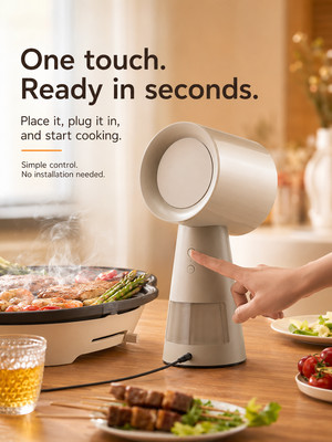 AirGuard Mini one-touch portable kitchen smoke and odor extractor